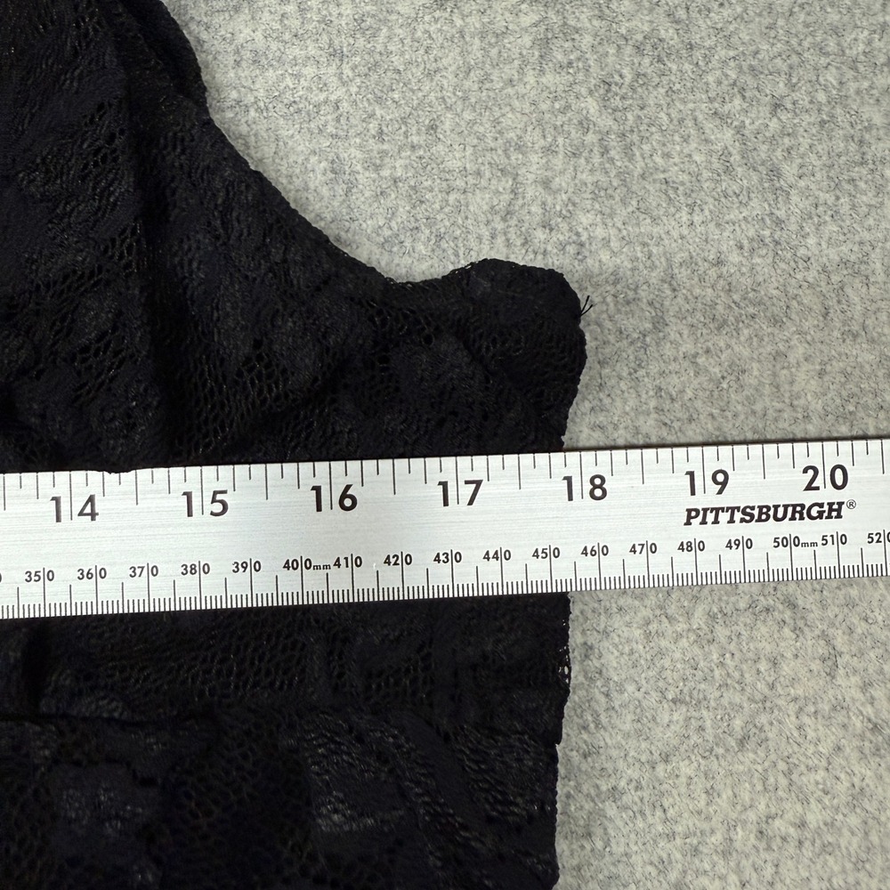 INC International Concepts | Lace Sleeveless Top | XL | Black | Floral Surplice - Picture 4 of 9